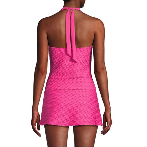 Lands' End Texture Halter Tankini Swimsuit Top - Size: Small Long - NWT - Picture 2 of 9